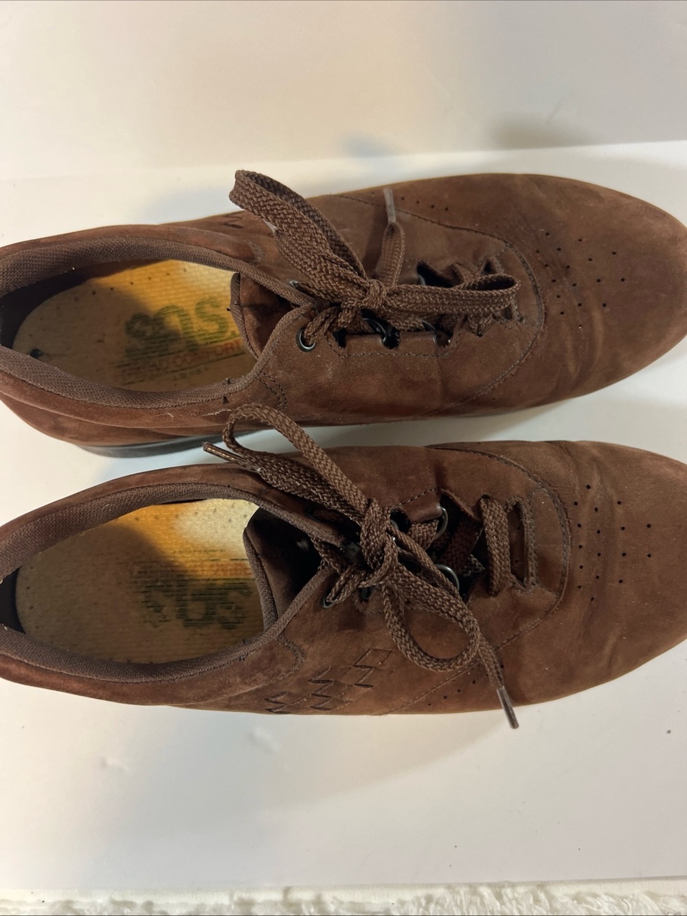 SAS Men's Brown Suede Lace-Up Sneakers
